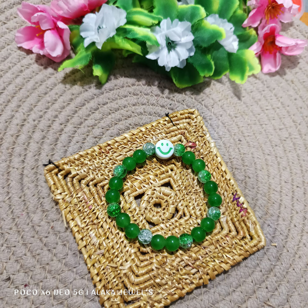 apple green crystal beads bracelet