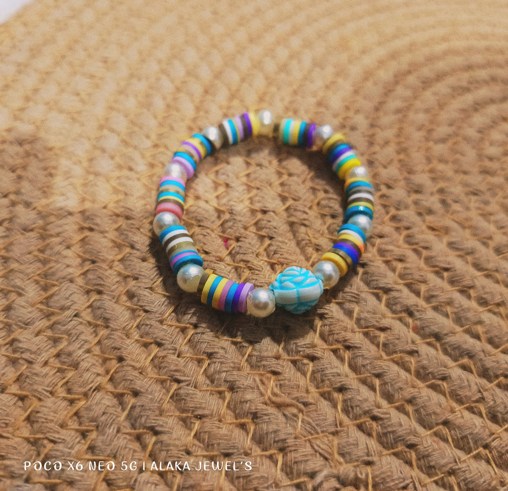 Multi colour foam bracelet