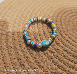 Multi colour foam bracelet