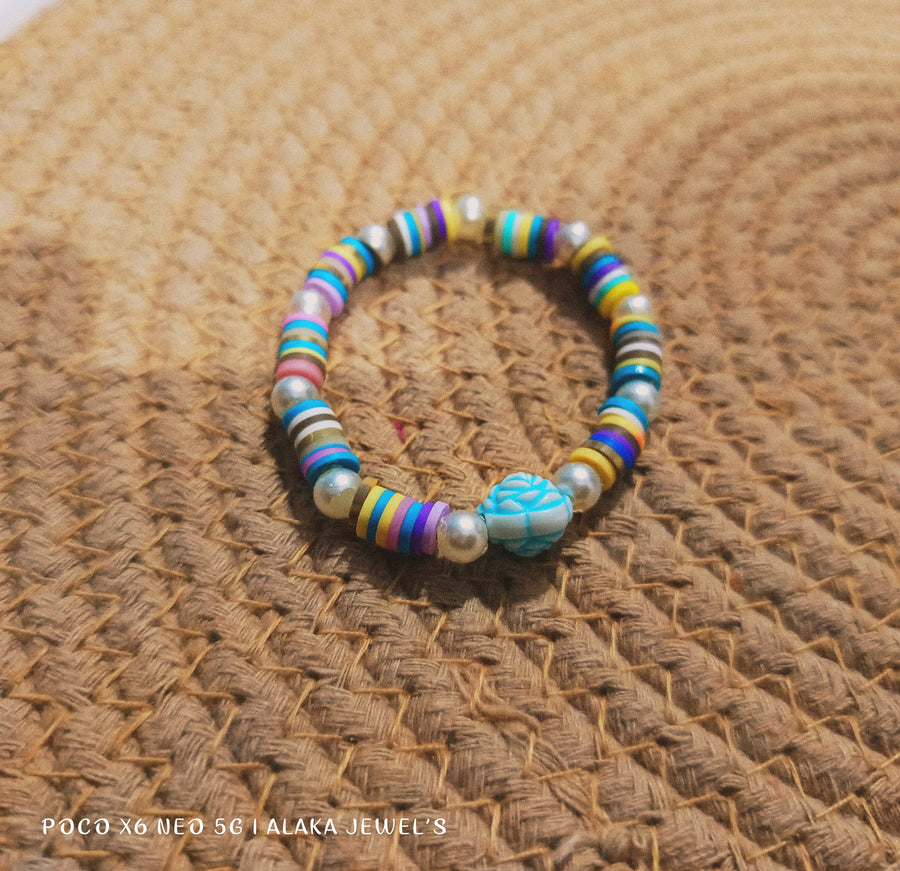 Multi colour foam bracelet