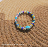 Multi colour foam bracelet