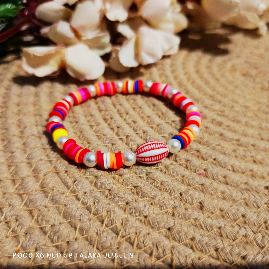 Multi colour foam bracelet