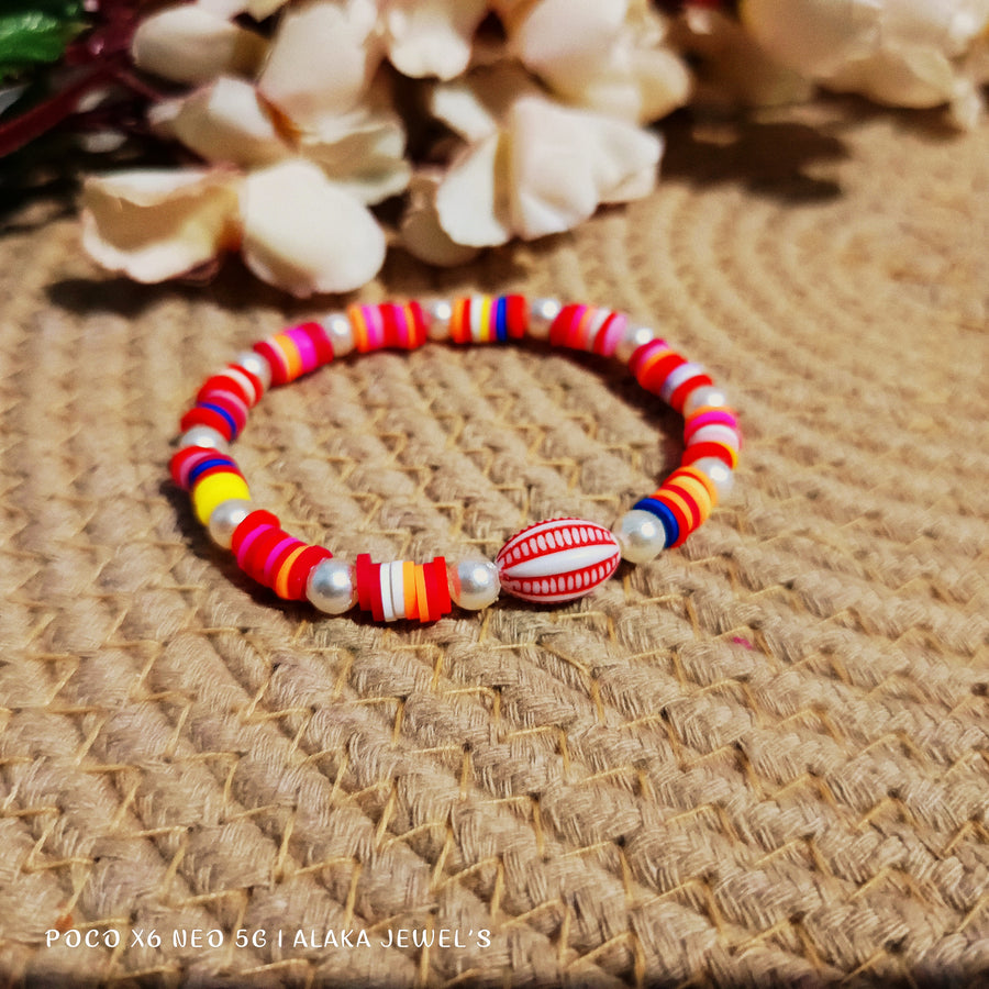 Multi colour foam bracelet